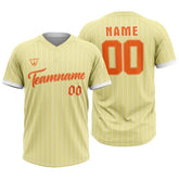 Custom Cream-White Pinstripe Throwback Baseball Jersey